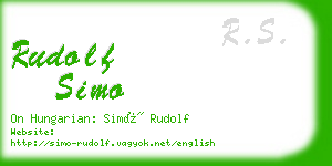 rudolf simo business card